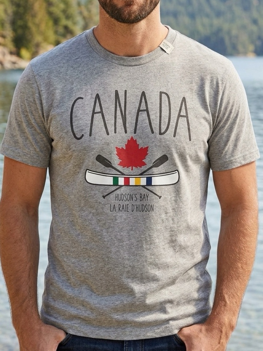 HBC Stripes Hudson’s Bay Company Canada Canoe T-Shirt